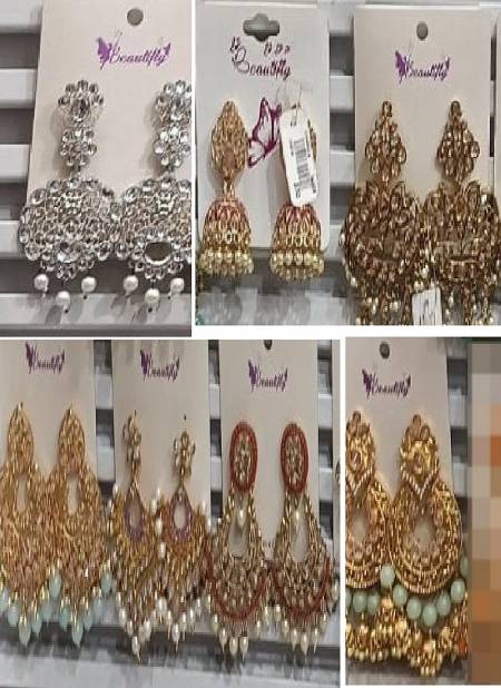 Stylish Traditional Wear Designer Earrings Wholesale Shop In Surat